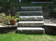 granite step installation, segmented retaining wall installation